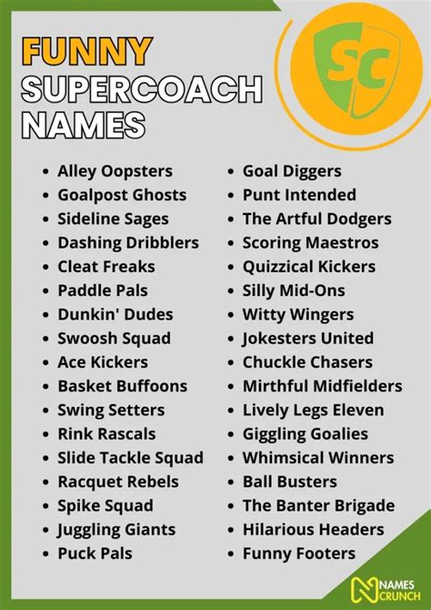 funny coach names